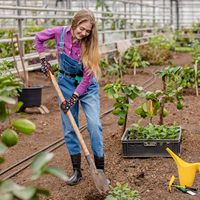 Gants de jardinage en cuir respirants anti-épines pour femmes, idéaux pour la récolte agricole et les légumes - Vente en gros