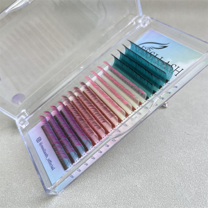 Pesta comme cils super doux cils de <span class=keywords><strong>maquillage</strong></span> professionnel couleur marron cils colorés pour extensions de cils - Product Image 2
