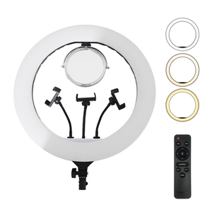 Dimmable 20/21/22 pouces photographie vidéo Photo anneau lumineux Kit d'éclairage téléphone trépied Led anneau lumineux avec télécommande - Product Image 2