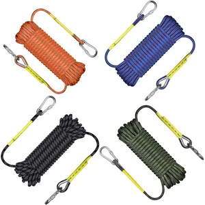 Top Quality Outdoor 10.5Mm Hiking Mountaineering Escape Fire Rescue Parachute Rope Polyester Rock Tree Safety Rope Climbing Rope