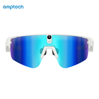 Lunettes Intelligentes 2026 Tendance pour Hommes – Anti-lumière Bleue, Monture Noire, Verres Blancs, Audio Musical, Appels Bluetooth pour la Navigation, la Conduite et le Sport