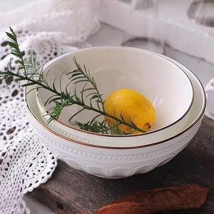 PITO Horeca - Proveedor de Vajilla de Cerámica al por Mayor, Plato de Cena de Cerámica con Borde Plateado Plegable, Juego de Vajilla de Porcelana, Vajilla para <span class=keywords><strong>Banquetes</strong></span> - Product Image 5