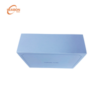 Boîte en carton rigide bleue avec insert en mousse magnétique, pour bagues, boucles d'oreilles, colliers, bijoux, soins de la peau, parfums, emballage cadeau portable
