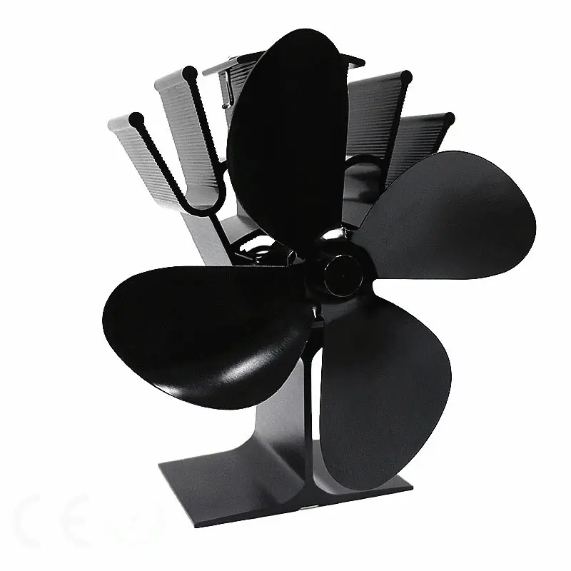 High Quality Heat Powered Wood Stove Fan fireplace ventilators 5 Blades Low Noise Promote Hot Air Circulation Fan