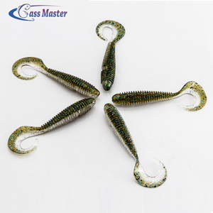 Basse master 5 pièces/sac pêche douce leurre 7.5cm 3g jigging ver peu leurre en plastique souple pvc artificiel wobbler - Product Image 2