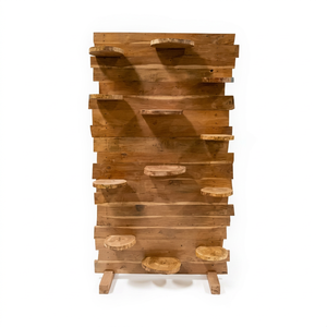 Soporte para Macetas de Madera de Teca, Estilo Vintage, Recubierto de Epoxi, Duradero, Personalizable, Decorativo para Hogar y Jardín, Exhibidor de Macetas - Product Image 1