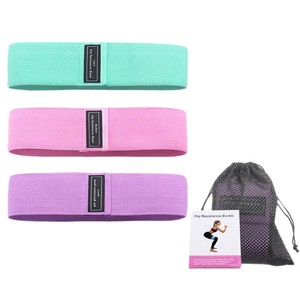 Premium Elastic Fabric Cotton Yoga Hip Resistance <b>Bands</b> Set for Adjustable Sports <b>Workout</b> Equipment and Strength Training - Product Image 4