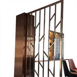 Panneau de séparation mobile en acier inoxydable découpé au laser, style Art Déco moderne, couleur or, taille personnalisée, en promotion - Product Image 6