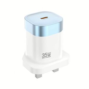 Global Compatibility GaN <b>Type</b>-<b>C</b> <b>Adapter</b> Charger 35w PD Charger US EU UK Wall <b>Plug</b> Universal 27W USB <b>Adapters</b> for Phone 16 15 14 - Product Image 6