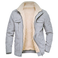 Blouson bomber slim pour homme, rembourré et coupe-vent, mélange coton-polyester, fermeture éclair sur le devant avec bordure en fausse fourrure, style streetwear hiver