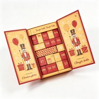 Boîte Cadeau Magnétique Recyclable Rose à Compteur Régressif de 12 Jours, Vente en Gros, Prête à l'emploi, pour Calendrier de l'Avent Mystère de Noël