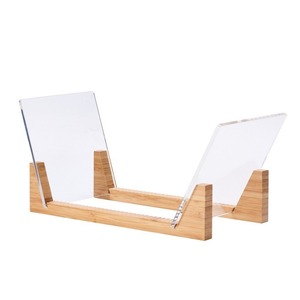 Eco-friendly Wooden Display Racks for Vinyl Rolls Home Furniture Modern Bamboo Vinyl Record Storage Holder Rack