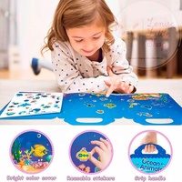 Autocollant en couleur réutilisable pour enfant et fille, impression personnalisée de livre