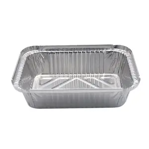 Tinfoil Box | Food Grade Lunch Insulated Takeaway Tray Container Rectangular Aluminum Bbq Baking Aluminum Foil Disposable Silver