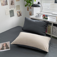 Parure de draps Queen Size en percale, design AB, vente en gros d'usine, luxe hôtelier, respirante, avec housse de couette, 100% coton