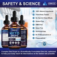 Gouttes de régime OEM Keto BHB avec des cétones exogènes pour brûleur de graisse Suppresseur d'appétit Gouttes Suppléments