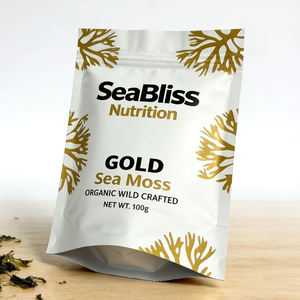 Sachets personnalisés avec fermeture éclair 100g pour poudre de fruits et légumes, sacs d'emballage pour farine de maïs, échantillons pour compléments alimentaires - Product Image 1