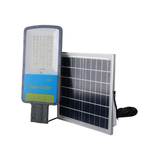 Lampadaire LED solaire étanche super lumineux 60W avec poteau, éclairage extérieur solaire - Product Image 1