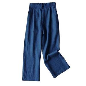 Pantalones Casuales de Lino y Algodón de Color Sólido, Diseño Holgado, Moda Verano 2026, Ropa para <span class=keywords><strong>Mujer</strong></span>, Venta al Por Mayor - Product Image 2