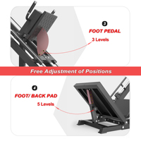 Équipement de musculation multifonction pour la maison, machine à soulever les jambes, machine à squat hack, machine combinée à presse à jambes Cybex avec plaques de poids lourds