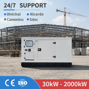 เครื่องกำเนิดไฟฟ้าดีเซลฉุกเฉินแบบเงียบ 30 กิโลวัตต์ โครงเปิด ระบบสตาร์ทอัตโนมัติ (5 วินาที) ระบบระบายความร้อนด้วยน้ำ 380/220 โวลต์ สำหรับการกู้ภัยฉุกเฉิน - Product Image 1