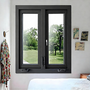 หน้าต่างบานเปิดแบบ Casement รุ่นทันสมัย TW UPVC เงียบ ป้องกันเสียงรบกวน พร้อมกระจกนิรภัยสองชั้น บานพับแบบหมุนมือ สำหรับบ้านพักอาศัยและบ้านทั่วไป - Product Image 2