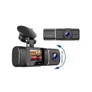 Cámara de salpicadero Dvr de doble lente para coche, grabadora de vídeo Full HD, cámara frontal y interna para conductores de Taxi Uber Lyft