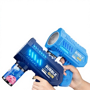 Nouvelle Machine à Bulles Transfrontalière pour Enfants, Pistolet Gatling Automatique Lumineux en Plastique, Cadeau pour 0-24 Mois - Product Image 1