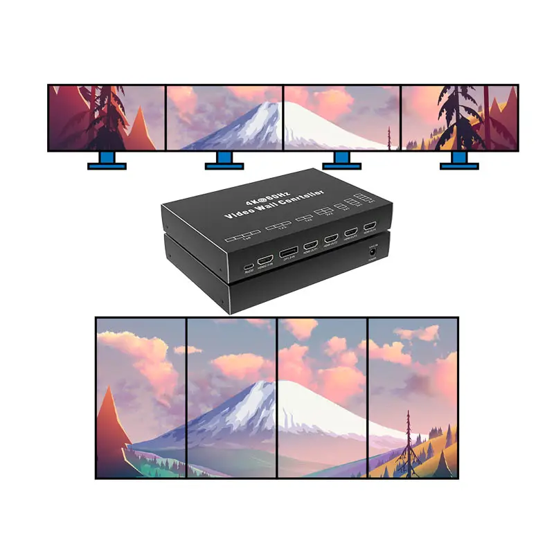 Vendita calda 8K 4K 60HZ 1X4 1 in 4 out multi schermo splitter hdmi Processore per videowall del processore