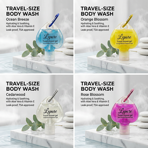 Lxpure Gel de Ducha Portátil en Forma de Corazón, Recargable, a Prueba de Fugas, Mini Tamaño de Viaje - Product Image 4