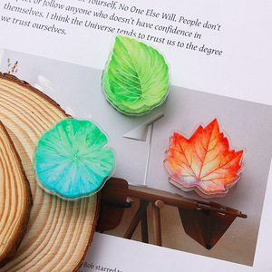 Soporte para letreros de PP personalizado de alta calidad con diseño de hoja de árbol y flor, de cola larga, acrílico transparente, con patrón de dibujos animados, para souvenirs y pruebas. - Product Image 4