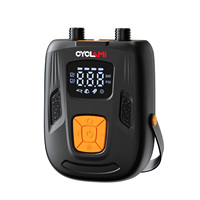 Pompe à air électrique CYCLAMI Q6 SUP, double mode, gonflage et dégonflage rapides, arrêt automatique, 20 PSI, 12000 mAh, portable avec 7 embouts, lumière LED