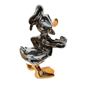 40cm grandeur nature Electroplated Scrooge Mcduck Canard Sculpture Noël pour Pop Art pour <span class=keywords><strong>Monopoly</strong></span> Modèle Fibre de Verre Résine Artisanat - Product Image 2