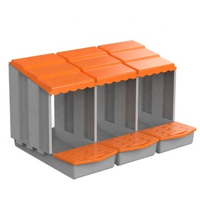 치킨 중첩 상자 <span class=keywords><strong>2</strong></span> 구멍 플라스틱 치킨 계란 누워 상자 스윙 퍼치와 닭장을위한 롤아웃 계란 컬렉션 - Product Image 6