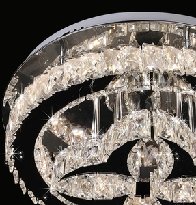 Gran oferta Zeal Lighting decorativo cocina dormitorio sala de estar cristal redondo led luces de techo modernas - Product Image 6