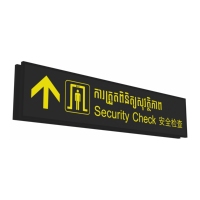 Boîte à lumière LED rectangulaire à fixation au plafond avec cadre en aluminium pour signalétique directionnelle intérieure des halls d'arrivée et de départ d'aéroports (personnalisable)