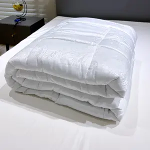 Couette de maison luxueuse et hypoallergénique de haute qualité, couette élégante en soie de coton blanc, couette en soie 100%