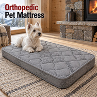 Matelas orthopédique personnalisé pour chien avec noyau en fibre de coco et sélection de housses matelassées, options d'emballage disponibles