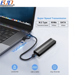 Разъем USB 3,2 Type-C с 10 Гбит/с к M.2 NGFF ключ-M ключ B + M 2280 M2 SATA NVME SSD корпус RTL9210B с кабелем для передачи данных - Product Image 6