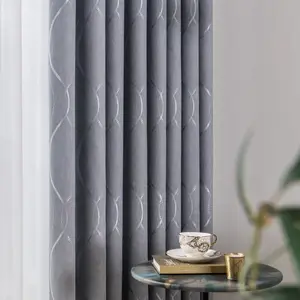 Fournisseur rideaux jacquard textiles Rideau imprimé Salon Chambre à coucher Décoration intérieure Rideaux de fenêtre