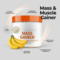 Poudre de protéines de lactosérum à saveur banane, marque privée, OEM, complément nutritionnel pour la musculation, pour la croissance musculaire et la prise de poids