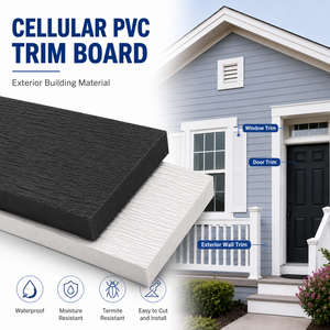 White Weather Resistant PVC Trim 1x4 1x8 1x6 Board 12ft 16ft Manufacturer For Exterior Building Material Applications