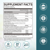 Complément alimentaire en capsules à base de plantes, technologie liposomale de glutathion végétalien GMP, 1180 mg, soutien au drainage lymphatique, marque privée OEM