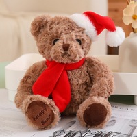 Teddybär Plüschtier mit Weihnachtsschal, Festtagsgeschenk