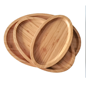 주문 커피용 탁자 나무로 되는 쟁반 사각 큰 음식 서빙 쟁반 플래터 대나무 - Product Image 1