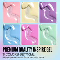 YOKEFELLOW 10ml Macaron Couleur Vernis À Ongles Gel UV Vernis 6pcs Ensemble OEM Soak Off Gel Fournitures