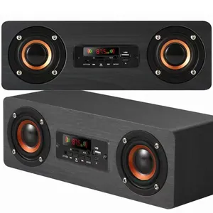 10W Home Office Party Outdoor Lange Speeltijd Zware Bass Muziek Speler Hout Retro Radio Fm Am Draagbare Draadloze Luidsprekers sound Box