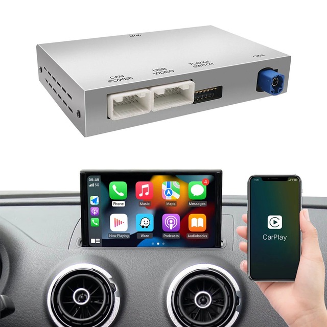 Autoabc Wireless Carplay Android Auto Retrofit Kit Interface for Audi A1 Q3 A4 A5 Carplay  MMI /MIB / MIB2 Systems