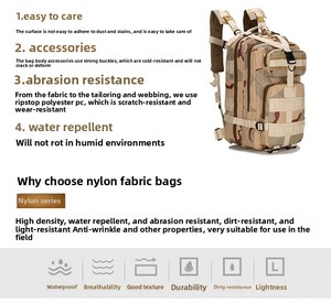 <span class=keywords><strong>Mochila</strong></span> Deportiva de Camuflaje Unisex para Excursionismo, Camping y Uso Táctico, Capacidad de 22L, Cierre de Cremallera, Tela Oxford - Product Image 5