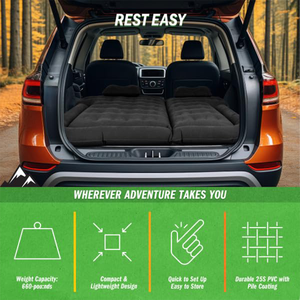 Matelas gonflable portable moderne pour voiture SUV ou tente pliable avec pompe de sortie auxiliaire Topper en PVC pour voiture <span class=keywords><strong>Camping</strong></span> - Product Image 4